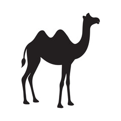 camel silhouette art design on white background