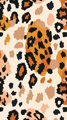 Seamless Leopard Print Pattern for Fashion Design Generative AI