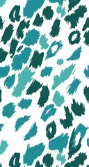 Fototapeta premium Vibrant Leopard Print Pattern on White Background Generative AI