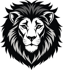 Lion mascot sport logo design. Lion animal mascot head vector illustration logo. Wild predator cat head mascot, Lion head emblem design for Sports team, lion king. Vector illustration