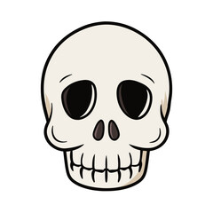 Hand-drawn skull cartoon vector illustration
