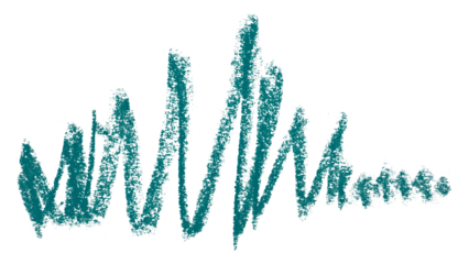 green pencil strokes isolated on transparent background