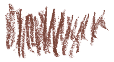 brown pencil strokes isolated on transparent background