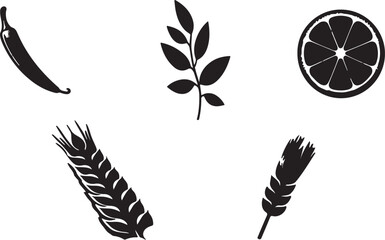 Farm Icon Silhouettes Vector Design