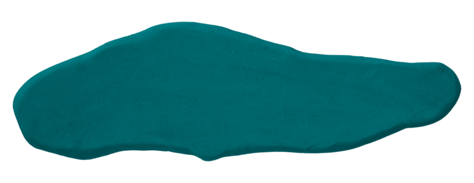 Plasticine is a green brush isolated on a transparent background.
