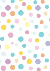 Vibrant Polka Dot Pattern for Cute Designs Generative AI