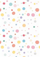 Colorful Polka Dots Pattern for Kids' Design Generative AI