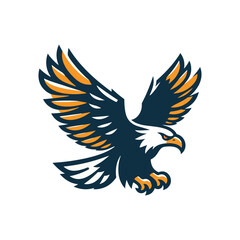 Eagle Silhouette Clip art isolated vector illustration on a white background