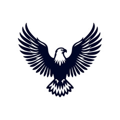 Eagle Silhouette Clip art isolated vector illustration on a white background