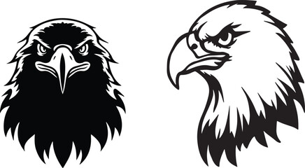 Obraz premium Eagle Head silhouettes design