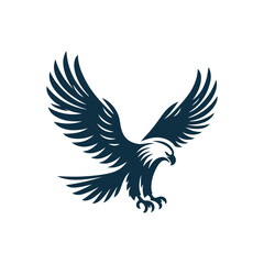 Eagle Silhouette Clip art isolated vector illustration on a white background