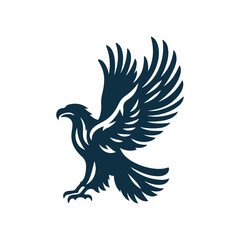 Eagle Silhouette Clip art isolated vector illustration on a white background