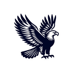 Eagle Silhouette Clip art isolated vector illustration on a white background
