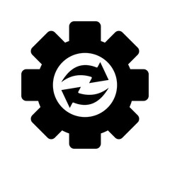 Process symbol in black for your web site design icon color editable