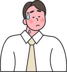 Man dealing with heat wave