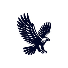 Eagle Silhouette Clip art isolated vector illustration on a white background