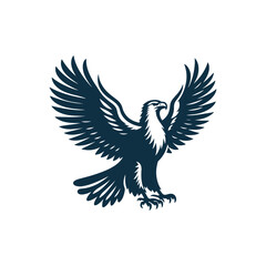 Eagle Silhouette Clip art isolated vector illustration on a white background