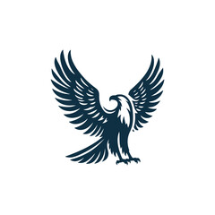 Eagle Silhouette Clip art isolated vector illustration on a white background