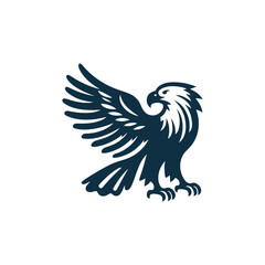 Eagle Silhouette Clip art isolated vector illustration on a white background