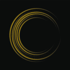 Abstract light lines of high speed motion with sparkles, golden colors. Glowing curve, speed line. Abstract movement. Dynamic traces.	
