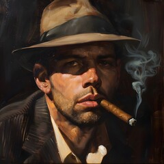 portrait of a person with cigar