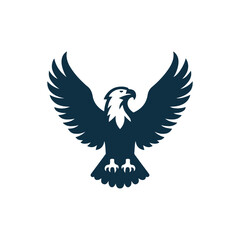 Eagle Silhouette Clip art isolated vector illustration on a white background