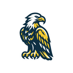 Eagle Silhouette Clip art isolated vector illustration on a white background