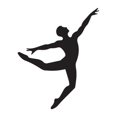 silhouette of a person jumping