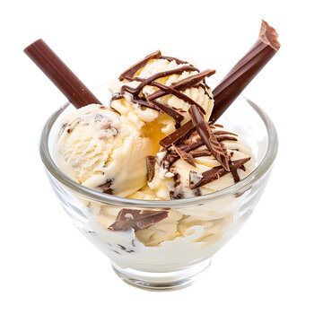 recommend clip art: Sweet Chocolate Ice Cream in Bowl Isolated on Transparent Backdrop