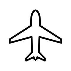 Plane icon vector, solid illustration, pictogram isolated color editable