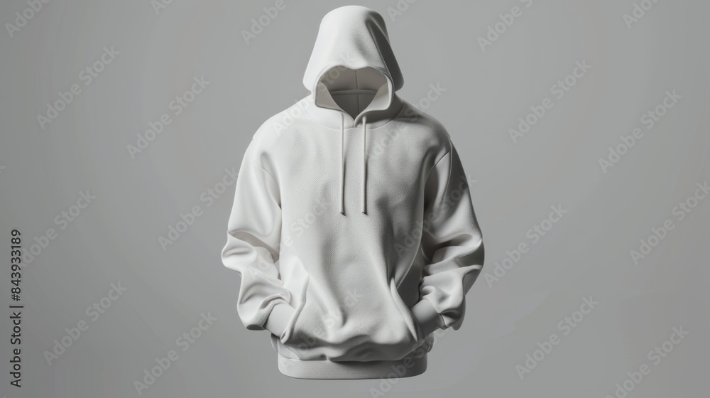 Canvas Prints White Hoodie Mockup Generative AI