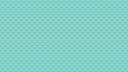 Oriental Fish Scales Seamless Patterns Background
