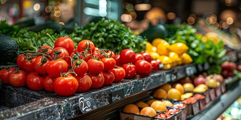 Buying food at a retail store or supermarket for grocery shopping. Concept Grocery Shopping, Retail Store, Supermarket, Buying Food
