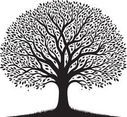 Minimalist Tree Silhouette Illustration Design