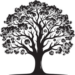 Minimalist Tree Silhouette Illustration Design