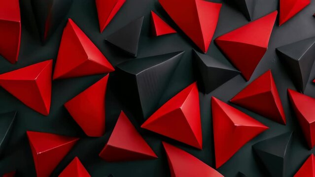 Red and black pattern of triangles