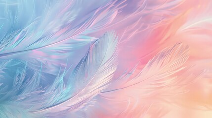 pastel colour feather abstract background.