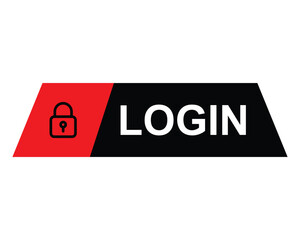 login button on white background. login button sign