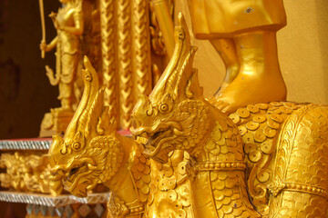 Naga statue in a temple in Thailand