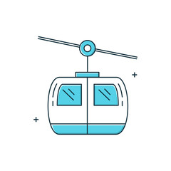 Mountain Ski Resort, Winter Sports, Skiing, Snowboarding, Mountain Resort, Ski Lift, Snowy Slopes, Winter Vacation, Ski Lodge, Alpine Resort Vector Icon Design
