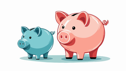 Fototapeta premium Piggy Bank Vector Illustration