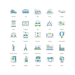 Comprehensive Travel Vector Icon Design Collection