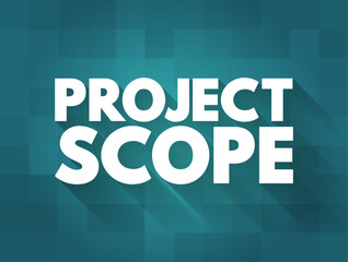 Project Scope is the part of project planning that involves determining and documenting a list of specific project goals, text concept background