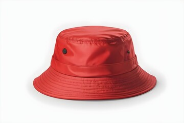 Fototapeta premium red bucket hat isolated 