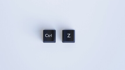 3D Ctrl Z Keyboard Key Background