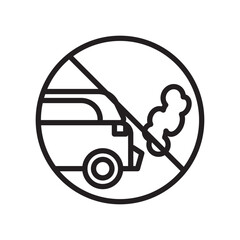 No Exhaust Emissions Sign for Environmental Clean Air Initiatives
