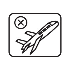 Air Traffic Control No Plane Sign for Restricted Airspace and Safety