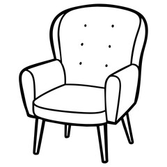 Hand drawn chair icons vector silhouette on white background