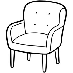 Hand drawn chair icons vector silhouette on white background