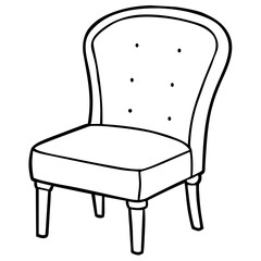 Hand drawn chair icons vector silhouette on white background